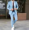 2026 Novo Terno Masculino para Comércio Exterior Conjunto de Duas Peças Cor Sólida Slim Fit Terno Formal de Banquete Jaqueta