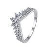 Anillo de Plata de Ley S925 con Corona de Princesa Transfronterizo para Mujer, Elegante Anillo de Niña, Joyería Apilable, Directo de Fábrica Transmisión en Vivo