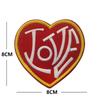 Todo lo que Necesitas Es Amor Corazón Bordado Tela Pegatina Forma de Corazón Bordado Estéreo Pegatina para Bolsa Exterior Sello de Velcro