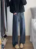 Jeans Masculino de Pierna Reta com Vibe Lavada Estilo Americano, Tendência High Street Retro, Solto, Emagrecedor, Pierna Ancha, para Primavera e Outono
