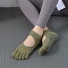 Meias Toesox qualidade nova gradiente yoga meias tie-dye sem calcanhar cinco dedos esportes pilates dispensando meias antiderrapantes