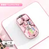 Ratón Inalámbrico Transparente de Doble Modo Fv-T7 2.4G/Bluetooth 5.0 Ratón Recargable con Diseño Magnético e Iluminación RGB En Stock