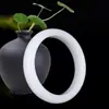 Pulsera Afgana Natural Pulsera de Jade Blanco Certificado Joyería de Regalo para Mujer Tienda de Joyería Puesto de Drenaje Suministro
