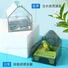 Comedouro Banheira Transparente Multifuncional para Telhado de Papagaio Caixa Alimentadora à Prova de Salpicos Alimentador Externo Design Retrátil Gaiola de Pássaro