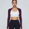 Chaleco Deportivo para Mujer, Ropa Exterior de Manga Larga, Protección Solar, Ajustado, Chal Cardigan Deportivo para Fitness Yoga