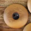 Botones de Fruta Natural con Bordes Redondos Gruesos, Accesorios de Alta Gama, Diseño Versátil, Chaqueta de Estilo Artístico