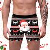 Rena do Papai Noel impressão digital 3D cueca masculina seda de leite cintura alta elástica cueca sexy uma geração de cabelo