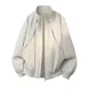 Chaqueta casual funcional deconstruida para hombre, chaqueta deportiva de otoño para exteriores a prueba de tres elementos con cuello alto, cortavientos moderno de corte holgado