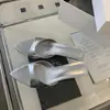 Sandalias de Tacón de Aguja Plateadas con Punta y Boca de Pez para Mujer 2026 Verano Versátiles Zapatillas de Tacón Alto para Uso en Exteriores Antideslizantes