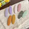 Pinza para el Cabello Ovalada Forma de Gota de Agua Tela de Lunares Estilo Coreano Pinzas para el Cabello de Color Sólido para Flequillo Lateral Pinza de Presión Pasador Accesorios para el Cabello Pin BB para Mujer