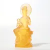 Venda Direta de Fábrica Guanyin 2 Estátua de Buda de Vidro Guanyin de Cristal Guanyin de Vidro Guanyin de Vidro Amarelo