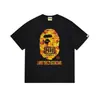 Camiseta BAPE Verão Camuflada Unissex Manga Curta Gola Redonda Estilo Japonês Tendência
