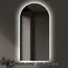 Espejo de baño redondo de alta venta al por mayor, montado en la pared, antivaho, espejo inteligente con pantalla táctil e iluminación LED, ideal para maquillaje
