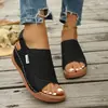 Nuevas Chanclas de Cuña de Verano, Sandalias de Boca de Pez de Moda Europeas y Americanas para Uso en Exteriores, Sandalias Ligeras de Playa para Mujer Listas para Usar