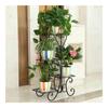 Estante para flores multicapa para balcón interior, estante de almacenamiento de hierro para sala de estar, maceta ahorradora de espacio, de pie
