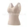 Colete Térmico de Inverno Feminino com Seda de Amora Caxemira Copo Interno de Ar Integrado Fixo e Veludo Escovado, Sem Necessidade de Sutiã