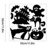 Halloween Acrílico Murciélago Golpe Espejo Pegatinas Horror Pegatinas de Pared Pegatinas Decorativas Pegatinas de Murciélago Negro Decoraciones de Fiesta
