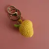 Nuevos Colgantes de Frutas Hechos a Mano de Ganchillo Estilo Verano, Llaveros de Hilo Tejido, Adornos Colgantes Exquisitos Terminados