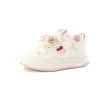Tênis Esportivo Infantil, Tênis Branco, Sapatos de Menina, Tênis de Menina, Superfície de Couro, Estilo Versátil Outono e Inverno, Sapatos de Princesa, Sapatos Infantis Médios e Grandes