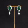Conjunto de Collar y Pendientes de Perla y Circonita Estilo Lujo Ligero Brillante y Elegante para Mujer, Conjunto de Joyería de Moda para el Día a Día