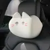 Almohada Cervical para Reposacabezas de Coche, Cojín de Asiento de Coche de Espuma Viscoelástica Lindo de Seda de Hielo, Almohada Lumbar, Cojín Universal para Coche para Todas las Estaciones