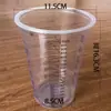 Taza medidora de 600 ml, Taza transparente de plástico para mezclar pintura, Taza desechable con escala impresa, Taza proporcional de material PP para mezclar pintura