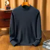 Suéter de lana grueso para hombre, nuevo suéter de lana para hombre, grueso de invierno, color liso, jersey de punto, venta al por mayor