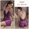 Conjunto de lencería sexy Guiruo: deseo puro, sin espalda, malla transparente, encaje bordado, camisón con bata, conjunto sexy 1899