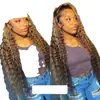 Peluca africana encaje frontal europeo y americano cabello rizado pequeño permanente de maíz medio cabello rizado degradado fábrica en stock primera generación