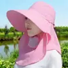 Sombrero Protector Solar para Mujer Sombrero de Té para Recoger Sombrero de Sol de Verano Máscara para Montar Sombrero de Sol que Cubre la Cara Sombrero Fresco Versátil