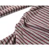Top Asimétrico de Hombro Rayado Unbdns Rojo para Mujer, Nuevo Estilo Otoño, Corte Ajustado, Camiseta Manga Larga Corta, Moderno