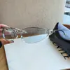 Gafas de sol de medio marco estilo ojo de gato para mujer del mismo estilo de Yang ChaoYue, nuevo modelo 2026, rosa degradado, protección UV, gafas de sol estilo coreano para chica popular