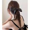 Ambiente Francés de Otoño e Invierno Tejido Retro Lazo Horquilla Clip de Primavera Estilo Coreano Versátil Clip Superior para la Parte Trasera de la Cabeza Accesorio para el Cabello