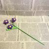 Flor de pompom trançada à mão Acabada Novo buquê de flor de ameixa Presente para o Dia das Mães Dia dos Professores buquê de simulação flor de crochê de lã
