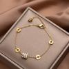 Pulseira feminina de aço titânio de venda quente transfronteiriça europeia e americana, personalidade, colar da moda, pulseira que não desbota, anti-desbotamento