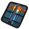 Amazon 10 Set de Pinceles de Pelo Sintético con Bolsa de Lona Transfronterizo Multi-Pelo Set de Pinceles para Acuarela Venta al por Mayor