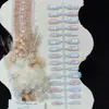 Puntas de Uñas Portátiles para Rubor Silver Mist, Uñas Portátiles Pre-hechas con Cuentas de Vidrio Hechas a Mano, Uñas para Manicura Ojo de Gato, Venta al por Mayor de Uñas Portátiles