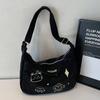 2025 Nova Bolsa Tote Casual Simples Estilo Coreano Estudante Aula Deslocamento Styline Preguiçosa Bolsa Mensageiro para Mulheres