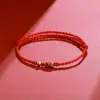 Pulseira de Fio Vermelho Peixe Koi Ano do Dragão, Pulseira de Fio Vermelho para Mulheres em Seu Ano Zodiacal, Pulseira de Fio Vermelho Trançada Presente, Pulseira de Casal