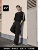 Calças de trabalho americanas retrô com pernas curvas para homens e mulheres, estilo vintage com múltiplos bolsos, calças casuais largas para jardinagem