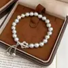 Pulsera Nueva con Hebilla Ot, Borla de Cuentas Redondas para Mujer, Elegante, Lujo Ligero, Gama Alta, Diseño de Moda y Versátil, Joyería