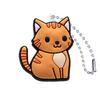 Llavero Colgante de Gato de Dibujos Animados de Goma Suave de PVC Transfronterizo en Stock, Accesorio Colgante de Cadena de Cuentas de Animales Lindos para Mochilas y Botellas de Agua
