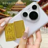 Pegatina para Teléfono Móvil de Oro Puro 999 con los Ocho Deidades Guardianas, Signos del Zodiaco Chinos Dorados, Año de Nacimiento, Pegatina para Teléfono Móvil con Amuleto del Buda del Nacimiento