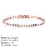 Pulsera de Tenis Explosiva de Venta Caliente Transfronteriza de Amazon para Mujer Chapada en Oro Real con Zirconia Pulsera al por Mayor Pulsera de Diamantes Completa s5650