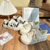 Zapatos de lona combinables para mujer, novedad de verano 2023, zapatos blancos de suela gruesa combinables, zapatillas informales transpirables para mujer
