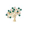 Broche de Aleación y Resina de Alta Gama con Diamantes en Forma de Árbol Grande, Accesorio de Moda para Ropa en Abrigos, Pin Antiexposición