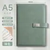 Cuaderno A5 Personalizable con Impresión de Logo, Engrosado con Cierre de Broche, Cuaderno de Oficina para Negocios, Superficie de Cuero Suave, Venta al por Mayor