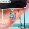 1 Peça de Plano 2D (Tanque de Água Quadrado) Pingente de Tampa Anti-Poeira em Acrílico, Adequado para Interface Tipo-C e Iph