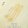 Pendientes Vintage de Calabaza de Alta Gama con Arena de Fortuna Continua e Hilo de Oro para Mujer, Mismo Estilo que de la Tienda de Oro Puzuo, Regalo para Mamá