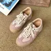 Zapatillas de entrenamiento alemanas vintage desgastadas, nuevas para otoño de 2026, zapatillas casuales con cordones, zapatos casuales para mujer de capa superior de piel de vaca